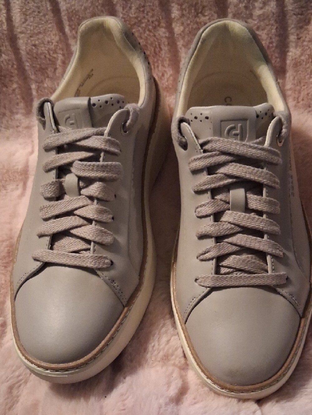 Cole Haan Light Gray Leather Sneakers - Picture 2 of 7